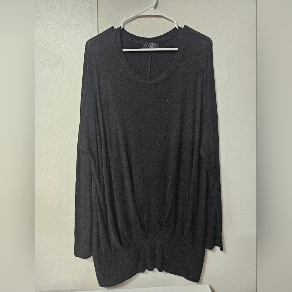 Made By Johnny Black Plus Size Tunic Top!